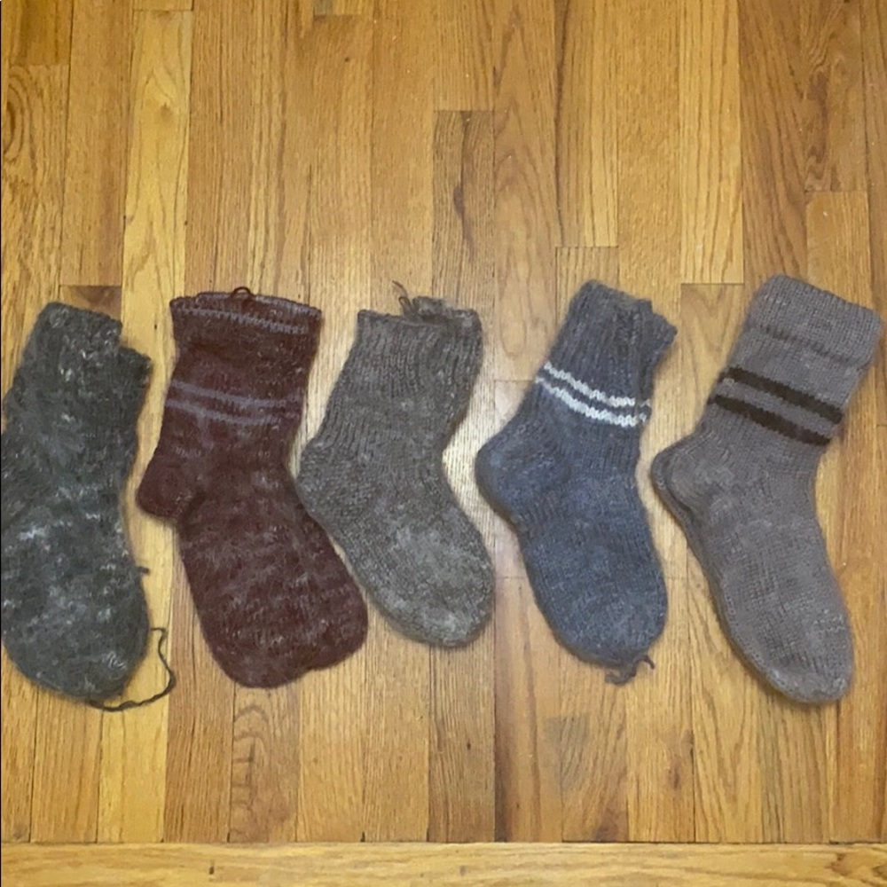 Hand made wool socks